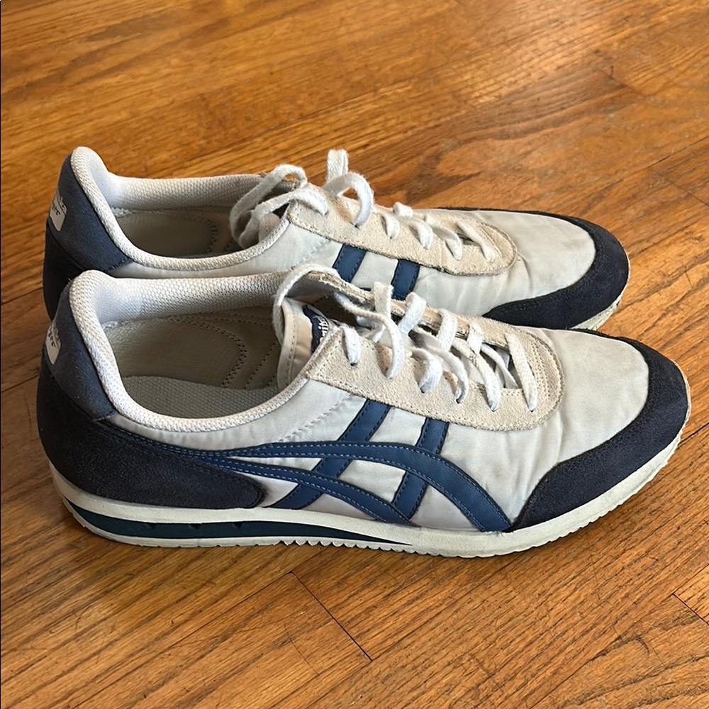Men's Blue and White Athletic Shoes